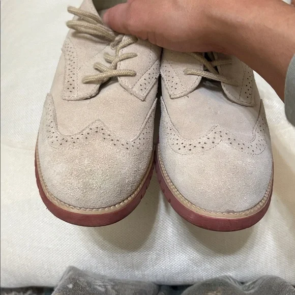 Cole Haan boys Tan Suede Lace-Up Dress Shoes (US Boys 5) - Picture 7 of 7